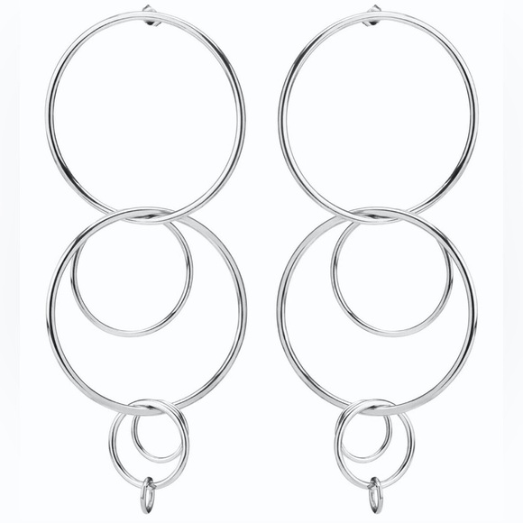 Jennifer Fisher Multi Hoop Silver Plated Large Statement...
